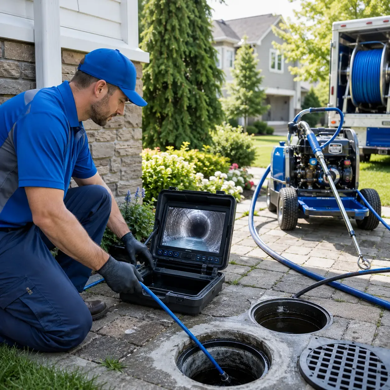 Outdoor drain cleaning professionals serving Ennis, TX